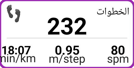 لوحة الخطوات
